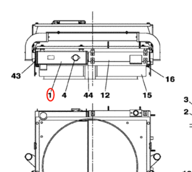 Hydraulischer Kühlerkern LN002080 LN002730 Passend für Case CX360B Raupenbagger