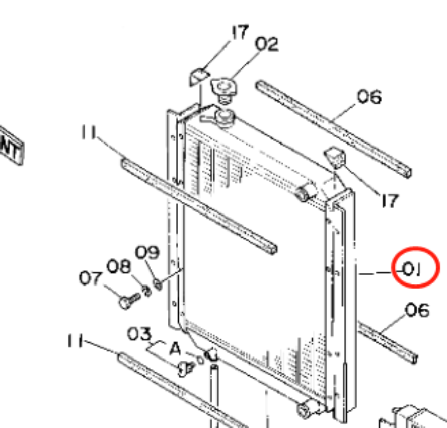 For Hitachi Excavator EX200 Hydraulic Radiator Core Assembly 4204914