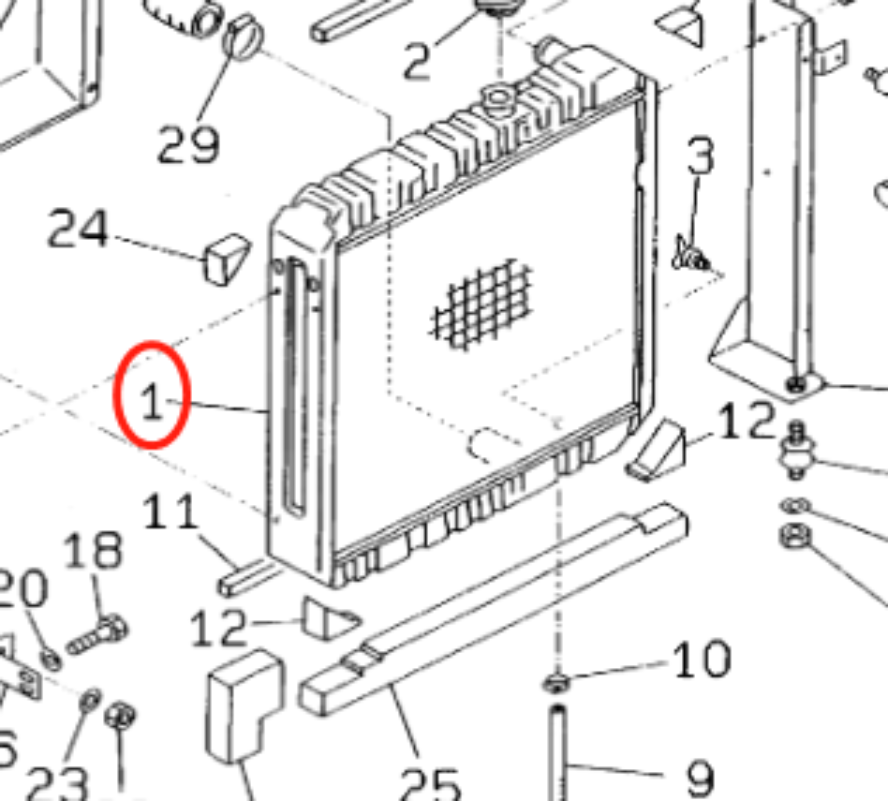 Hydraulic Radiator Assembly 203-03-59610 Fits for Komatsu Excavator PC120-5K PC150HD-5K