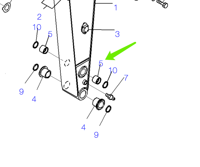 205-70-73180 Bushing for Komatsu PC200-5 PC200-6 PC220 PC120 PC160 PC228 - Fab Heavy Parts