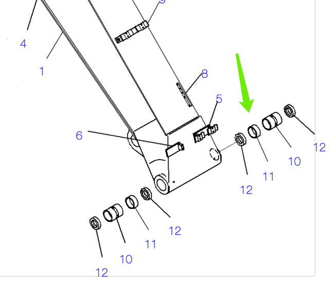 206-70-71560 Bushing for Komatsu PC270 PC200 PC220 PC230 PC240 Excavator - Fab Heavy Parts