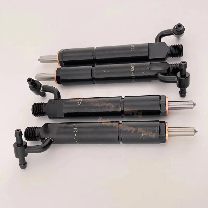 4 PCS Fuel Injector 6202-13-3110 for Komatsu 4D95 WA50-1 PC70-7E PC75UU-2E BR300J-1 BR200S-1 - Fab Heavy Parts