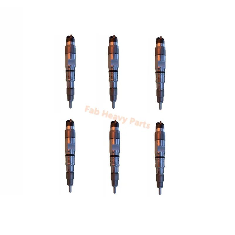 6 PCS Fuel Injector 65.10101 - 7050A 65101017050A for Doosan Deawoo Engine DE08 - Fab Heavy Parts