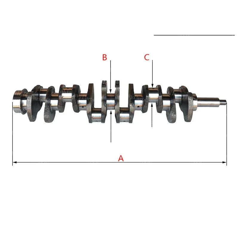 Crankshaft ME300086 for Mitsubishi 6D34T Engine, Forged Steel