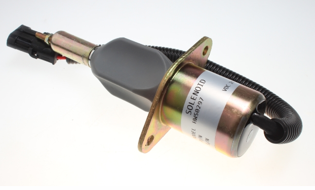 Fuel Shutoff Solenoid 1755ES RE504223 for John Deere PowerTech Engine 762B 6076, 24V-Shut down solenoid-Fab Heavy Parts