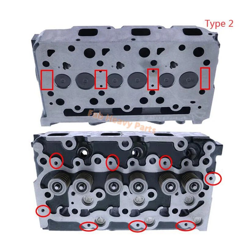 Bare Cylinder Head for Kubota Engine D1703 - Fab Heavy Parts