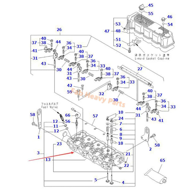 Bare Cylinder Head YM129931-11000 Fits para sa Komatsu 4D94LE-1 Yanmar 4TNE98 Engine FD20.25.30-16 Forklift