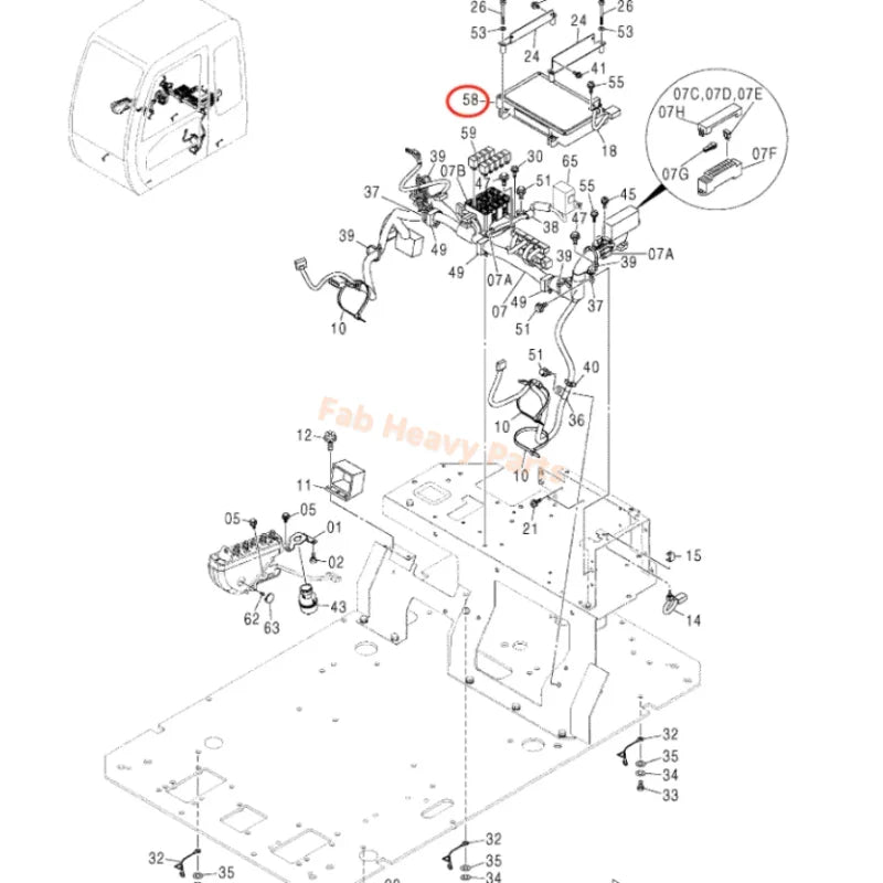 Controller 4428085 for Hitachi ZX200 ZX230 ZX240 ZX250 Excavator