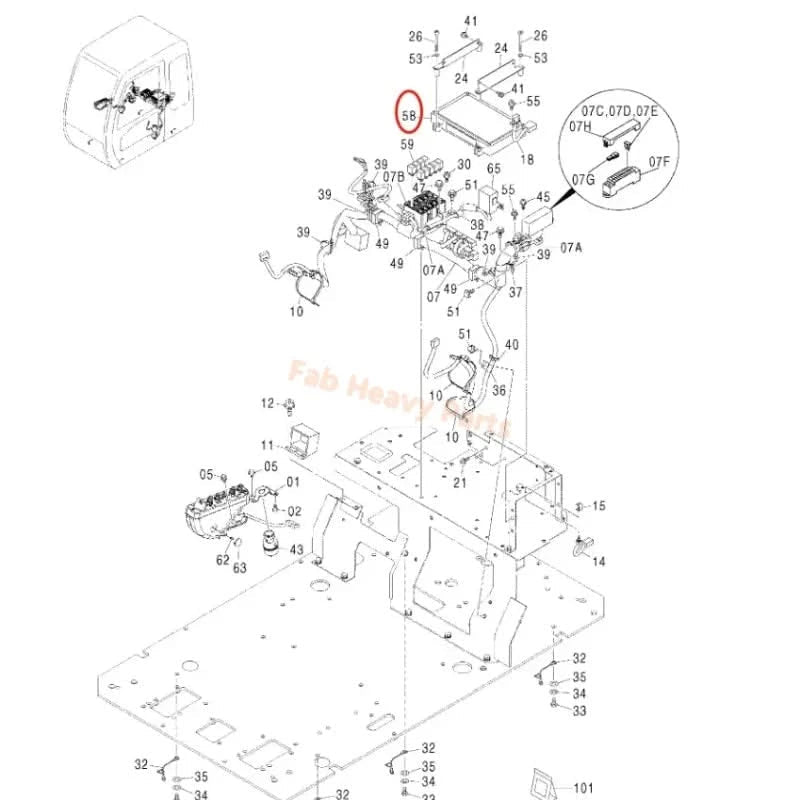 Controller 4428087 for Hitachi Excavator ZX270 ZX280LC - Fab Heavy Parts