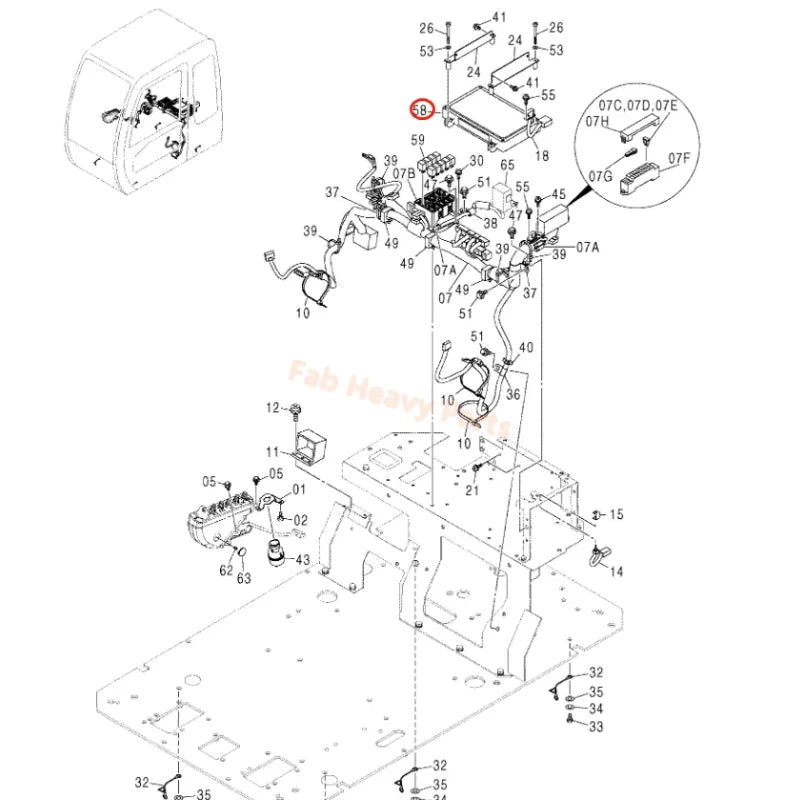 Controller 4487307 for Hitachi ZX200 - 1 ZX200 ZX200 - E ZX200 - HHE ZX200 - X Excavator - Fab Heavy Parts