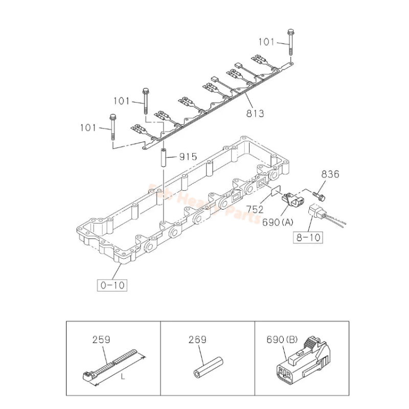 Controller 8980401600 for Isuzu 6WG1 Engine Hitachi ZX450 - 3 Excavator - Fab Heavy Parts
