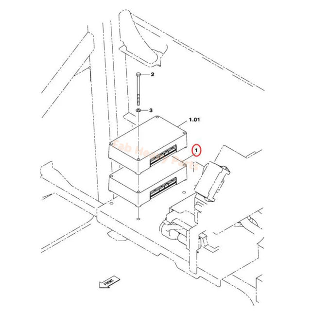 Kontroler ECU KHR29007 Pasuje do koparki gąsienicowej CASE CX160C