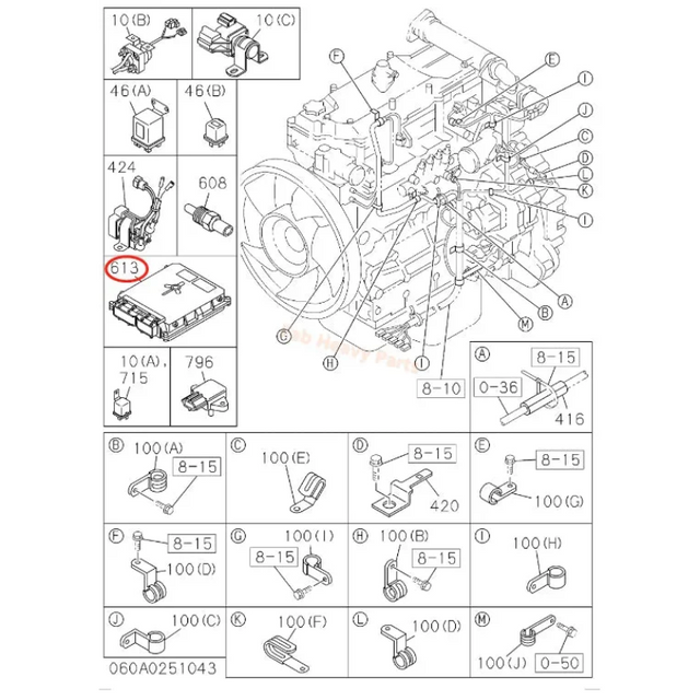 Engine Control Unit ECU 898080-6660 for Isuzu 4HK1 Hitachi ZX190W-3 ZX200-3 ZX210-3 ZX220W-3 ZX225US-3 ZX240-3 ZX250W-3