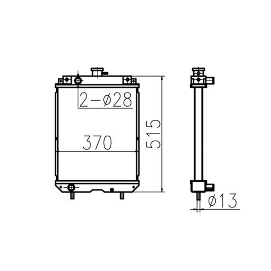 Fits For Case Excavator CX17B Hydraulic Radiator Core Assembly PU05P00015F1 - Fab Heavy Parts
