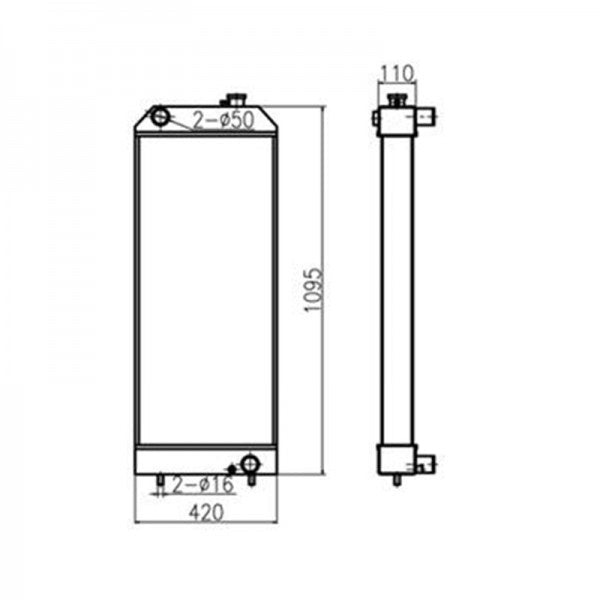 Fits for Caterpillar Excavator CAT 320D 323D 325D 329D Hydraulic Radiator Core 326 - 3870 3263870 312 - 8340 3128340 - Fab Heavy Parts