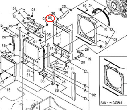 Fits for John Deere Excavator 75C Hydraulic Radiator Core Assembly 4475870 - Fab Heavy Parts