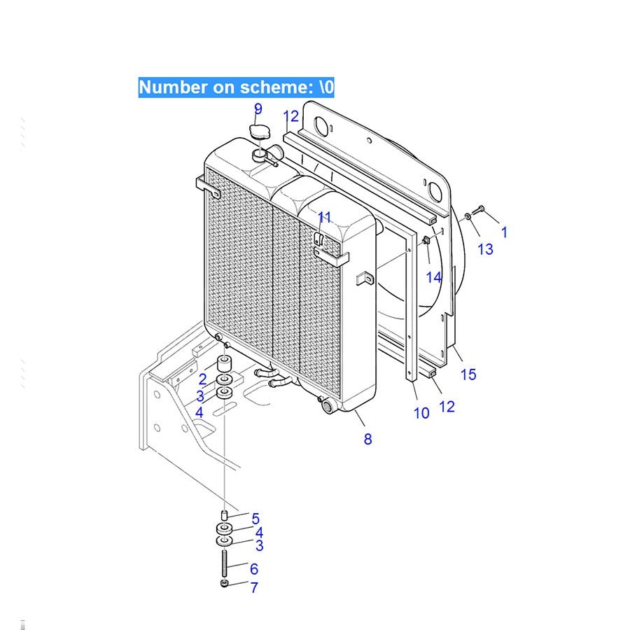 Fits For Komatsu Backhoe Loader WB91R - 5 WB91R - 5E0 WB93R - 5 WB93S - 5 WB97R - 5 WB97S - 5 Hydraulic Radiator Core Assembly 42N - 03 - 11100 - Fab Heavy Parts