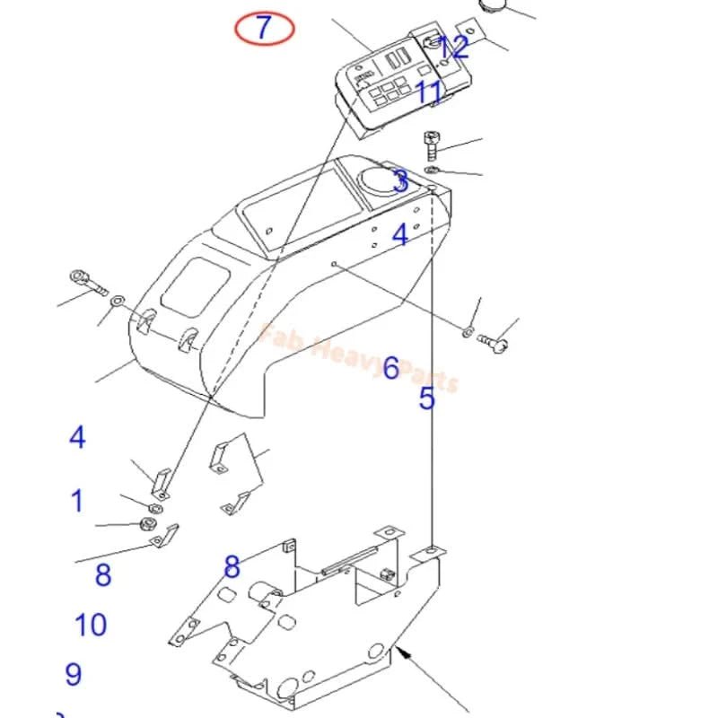Fits For Komatsu Crawler Carrier CD110R - 1 Monitor LCD Display Panel 7834 - 75 - 2003 - Fab Heavy Parts