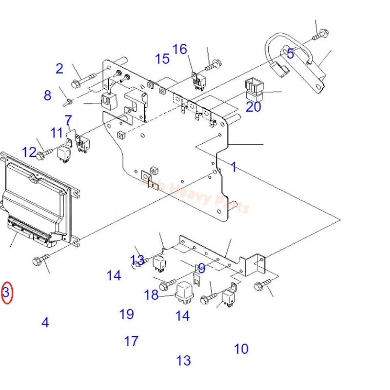 Fits For Komatsu Excavator PC210 - 8K PC210LC - 8K PC210NLC - 8K Controller V - ECU 7835 - 46 - 1005 - Fab Heavy Parts