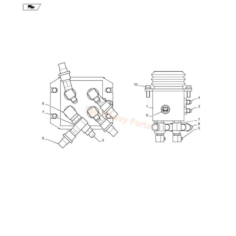 Foot Pedal Control Valve YN30V00105F2 for Kobelco SK200 - 8 SK250 - 8 Exvacator - Fab Heavy Parts