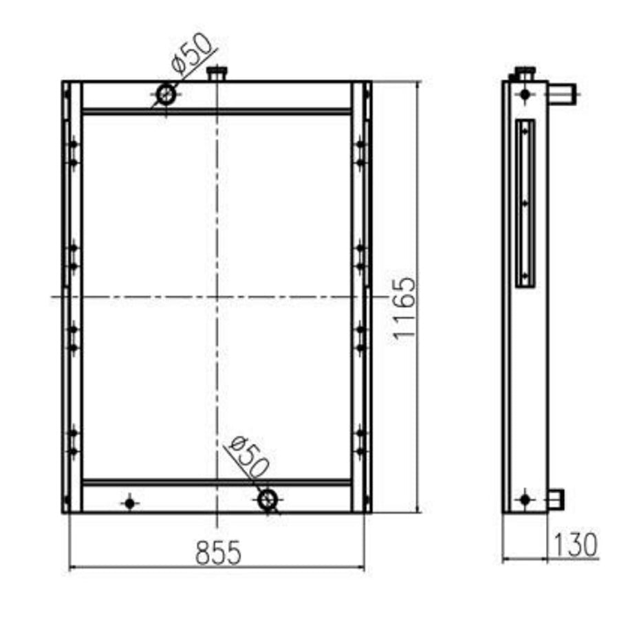 ドゥーサン掘削機DH258-7油圧ラジエーターアセンブリの場合