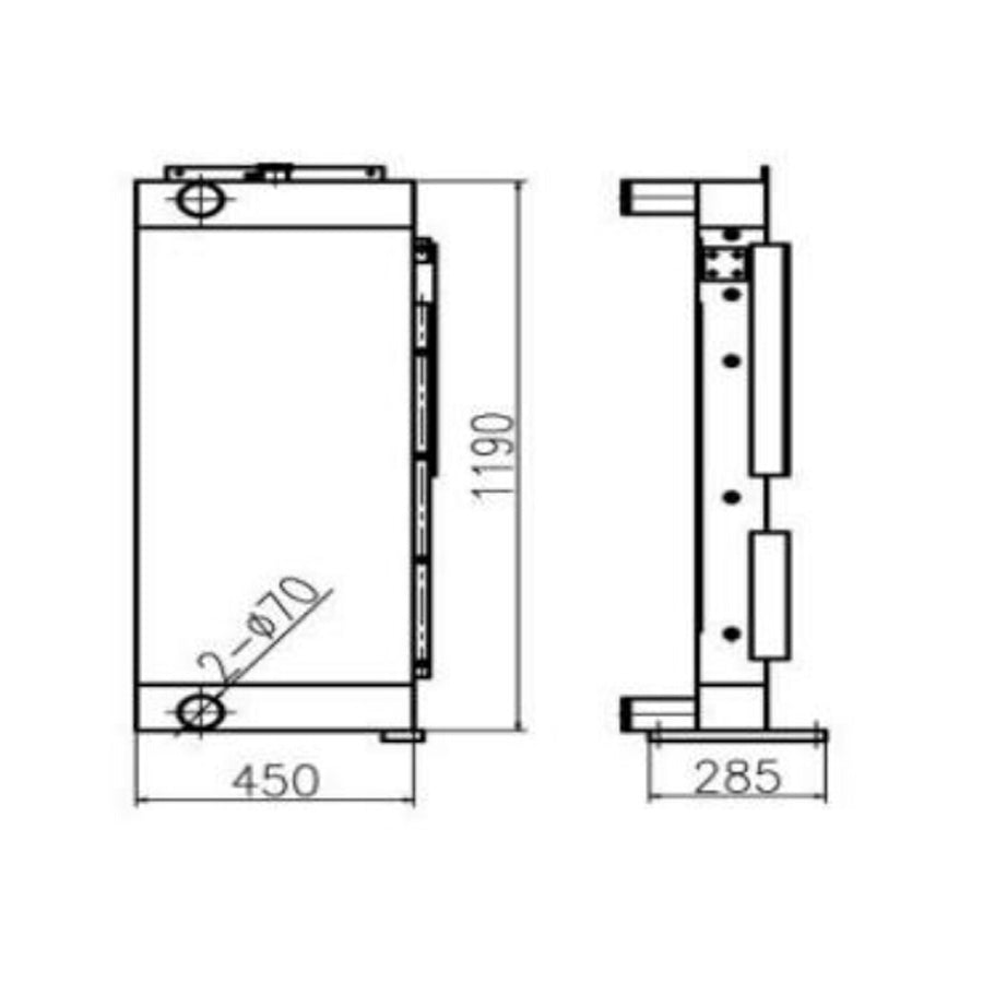ドゥーサン掘削機DX345-9油圧ラジエーターアセンブリの場合