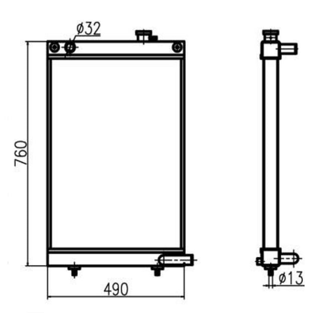 Für Doosan Bagger DX80GOLD Hydraulikkühlerbaugruppe