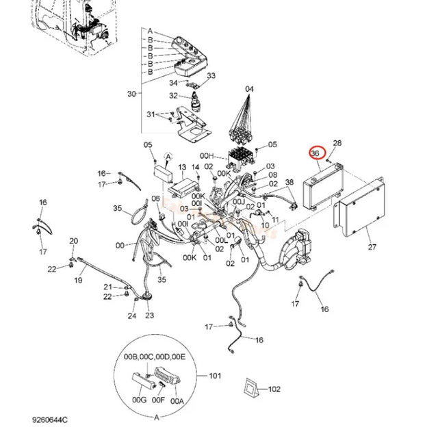 For Hitachi Excavator ZX200-3 ZX210H-3 ZX240-3 Big Controller V-ECU 9292112