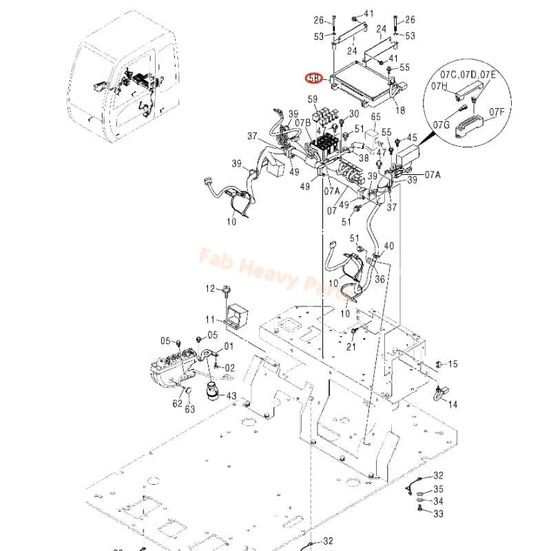 For Hitachi Excavator ZX330 ZX350H ZX370MTH Big Controller V - ECU 4428088 - Fab Heavy Parts