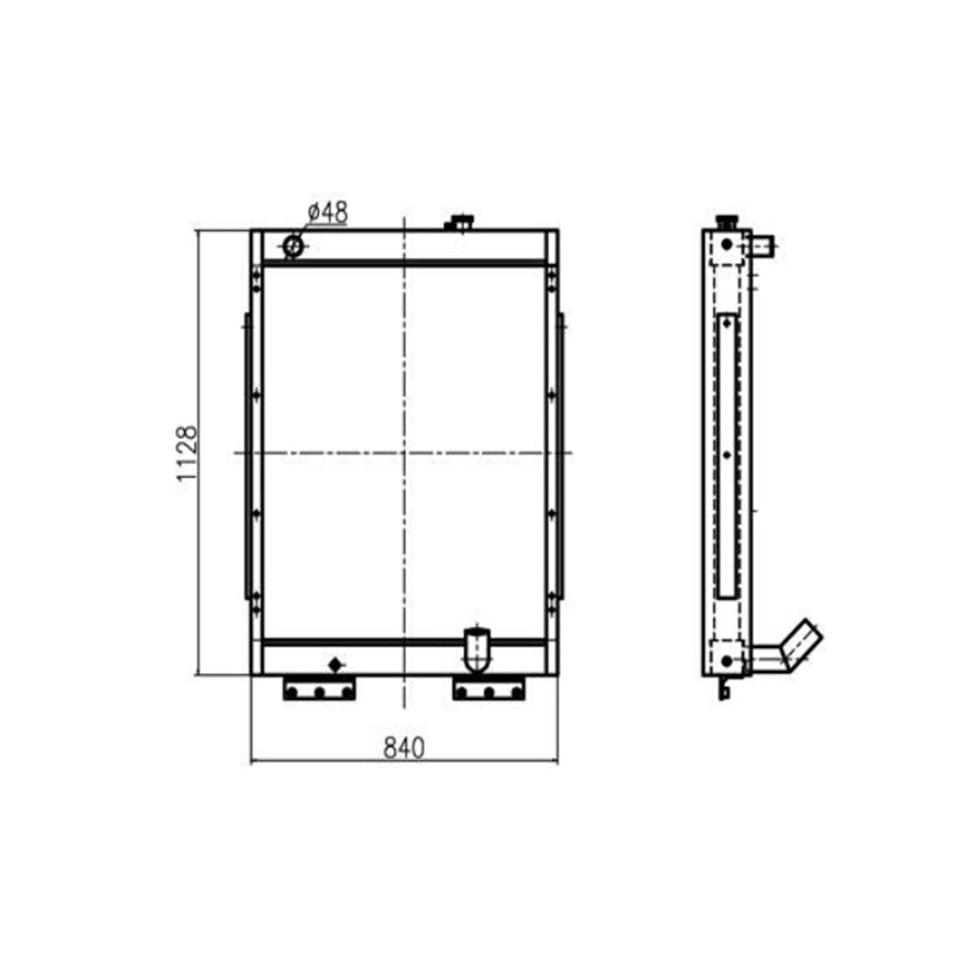 For Hyundai Excavator R200W - 7 R210NLC - 7 R215LC - 7 R210LC - 7 R220LC - 7 Hydraulic Radiator Core Assembly 11N6 - 43190 - Fab Heavy Parts