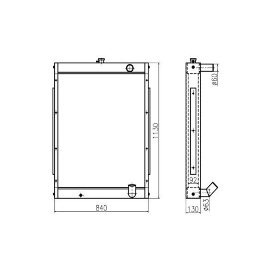 For Hyundai Gravemaskin R265-7 Hydraulisk radiatorkjerneenhet