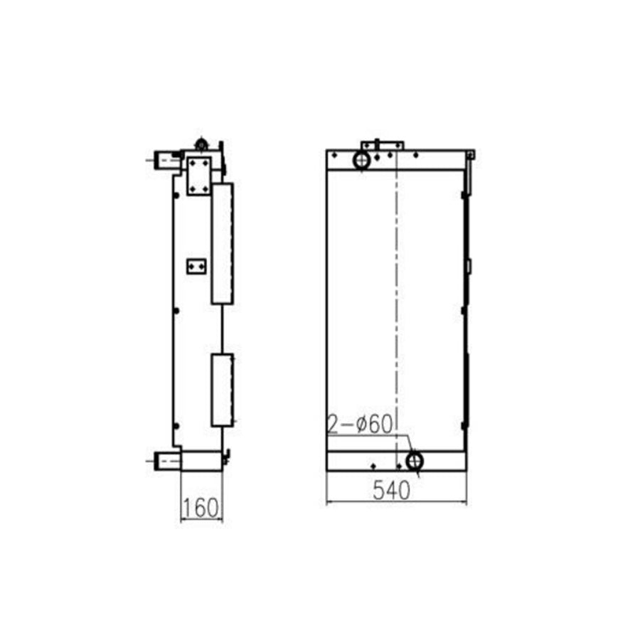 Hyundai Excavator R335-9T R385-9T hydraulijäähdyttimen ydinkokoonpanoon