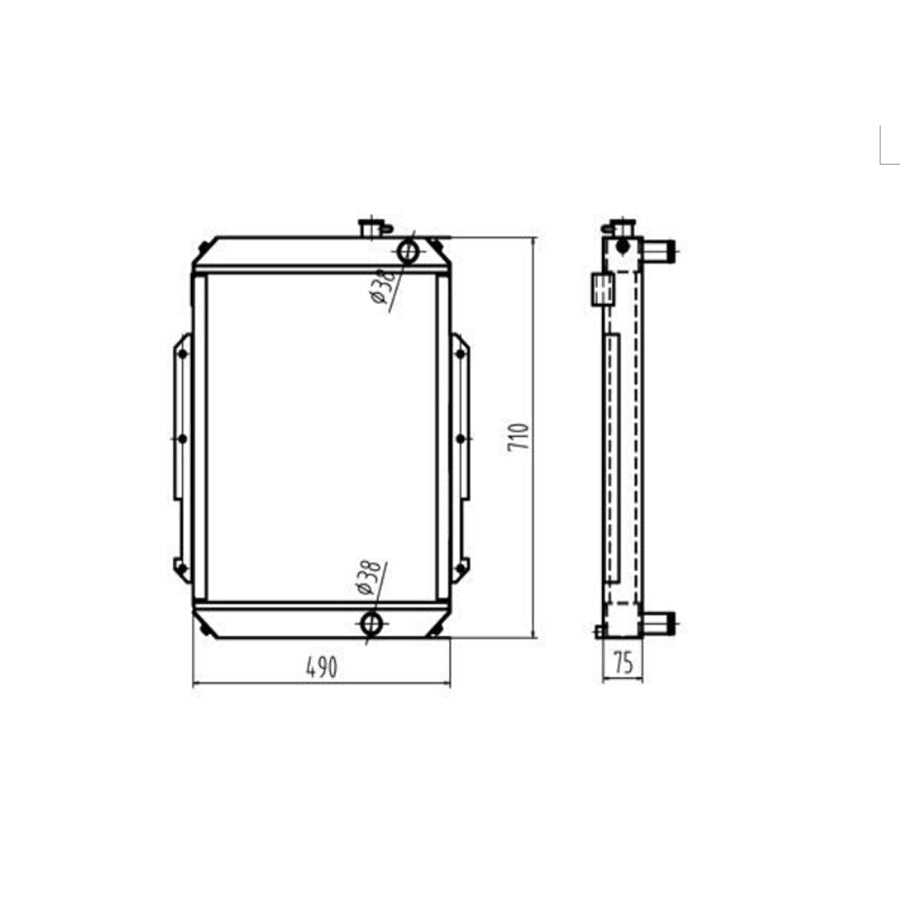 For Hyundai Excavator R55 - 7 R55W - 7 Hydraulic Radiator Core Assembly 11M8 - 40100 - Fab Heavy Parts