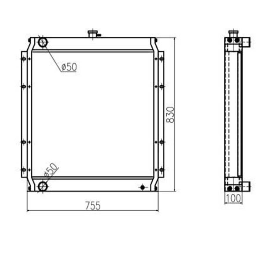 Kato Excavator HD820V油圧ラジエーターアセンブリの場合