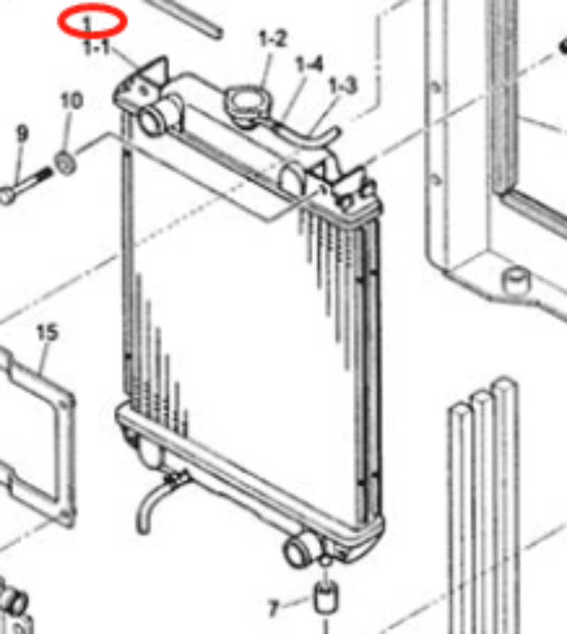 For Kobelco Excavator 35SR - 2 30SR - 2 Hydraulic Radiator Core Assembly PM05P00010F1 PM05P00010S001 - Fab Heavy Parts