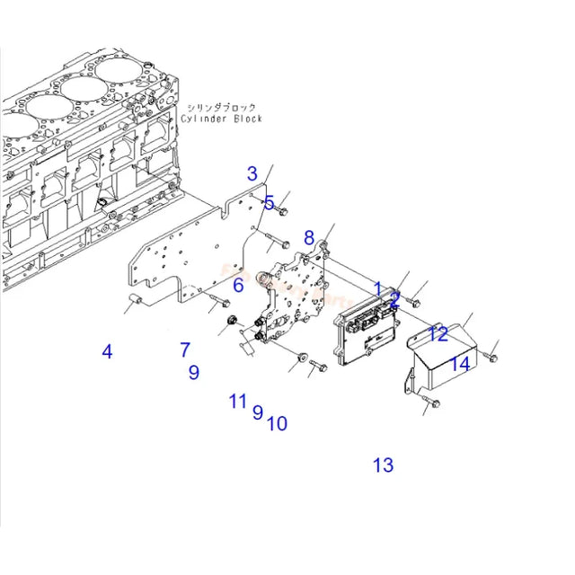 Passend für Komatsu Muldenkipper HM300-2 Motor 6D125 Kraftstoffmotorsteuerung E-ECU 600-461-1200 600-461-1201