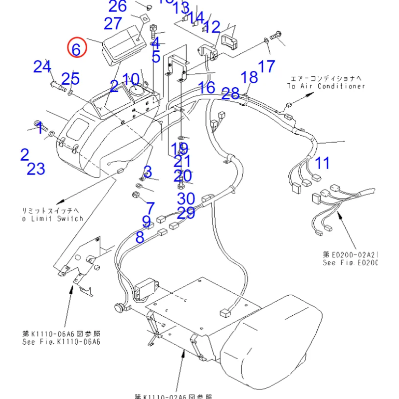 Fits For Komatsu Excavator PC128US-2 PC138US-2 PC200-6S PC200LC-6S PC250HD-6Z Monitor LCD Display Panel 7834-75-2002