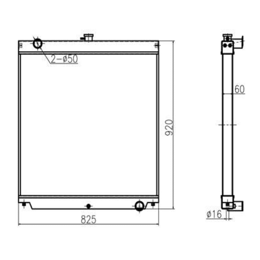 For Hitachi Excavator ZX180 Hydraulic Radiator Core Assembly