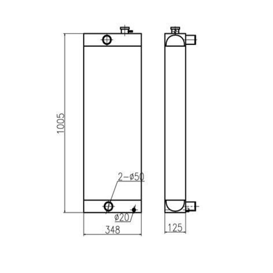 For Sany Excavator SY195C - 9 Hydraulic Radiator Core Assembly - Fab Heavy Parts