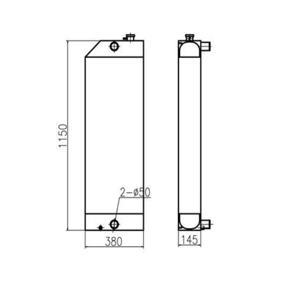 Sany Excavator SY285C-9 SY365H-8 hydraulijäähdyttimen ydinkokoonpanoon