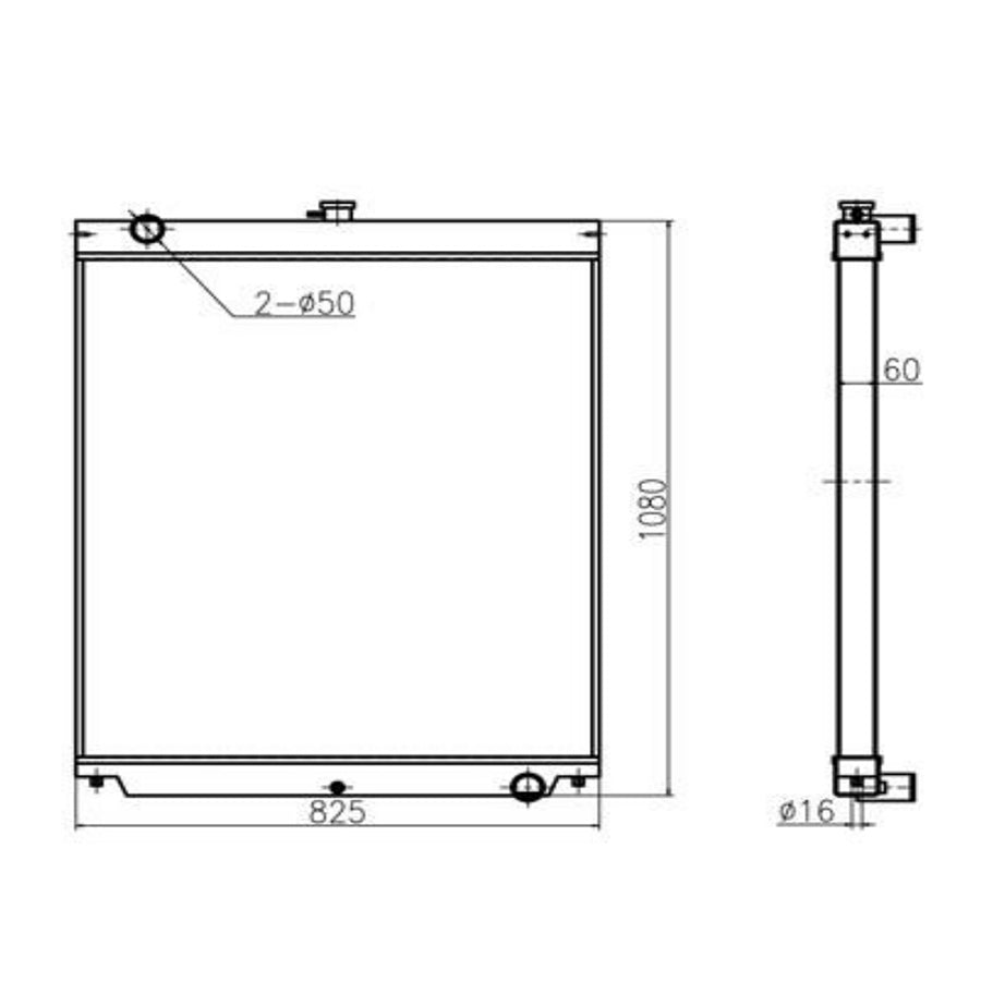 Sany Excavator SY365C-8 hydraulijäähdyttimen ydinkokoonpanoon