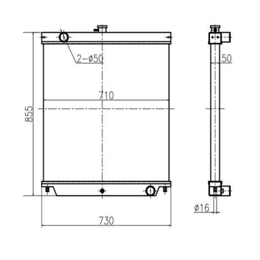 For Sumitomo gravemaskin SH120-5 Hydraulisk radiatorkjerneenhet