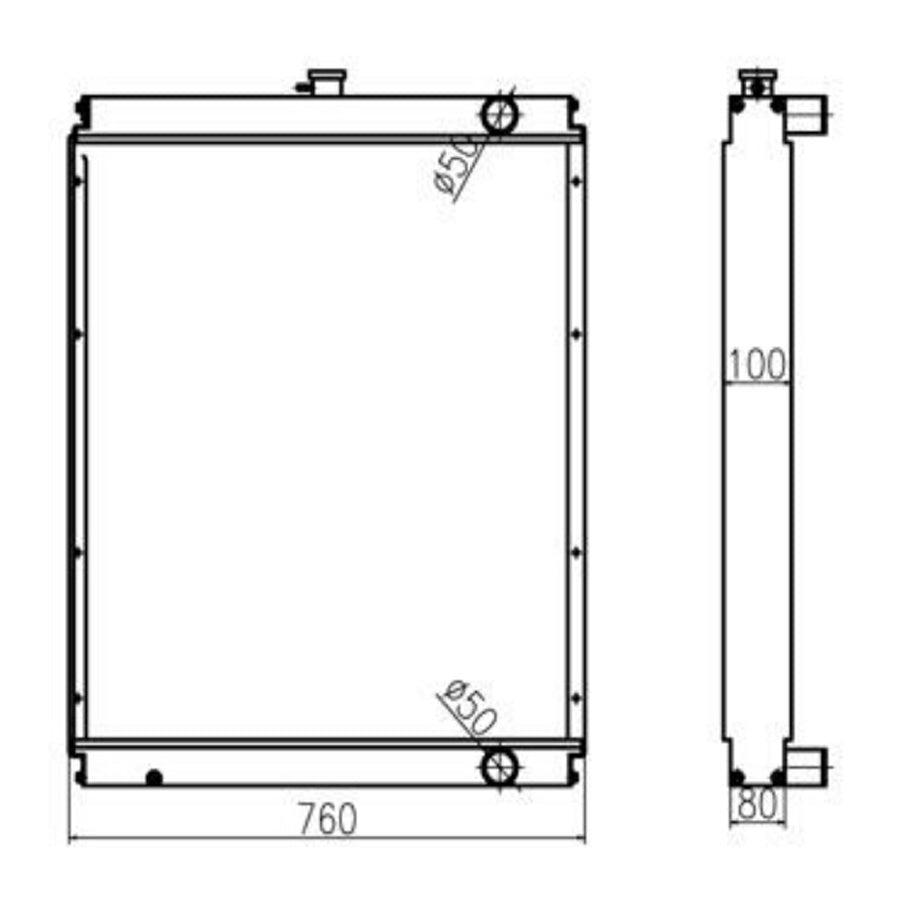 For Sumitomo Excavator SH210A3 Hydraulic Radiator Core Assembly KRH1628 - Fab Heavy Parts