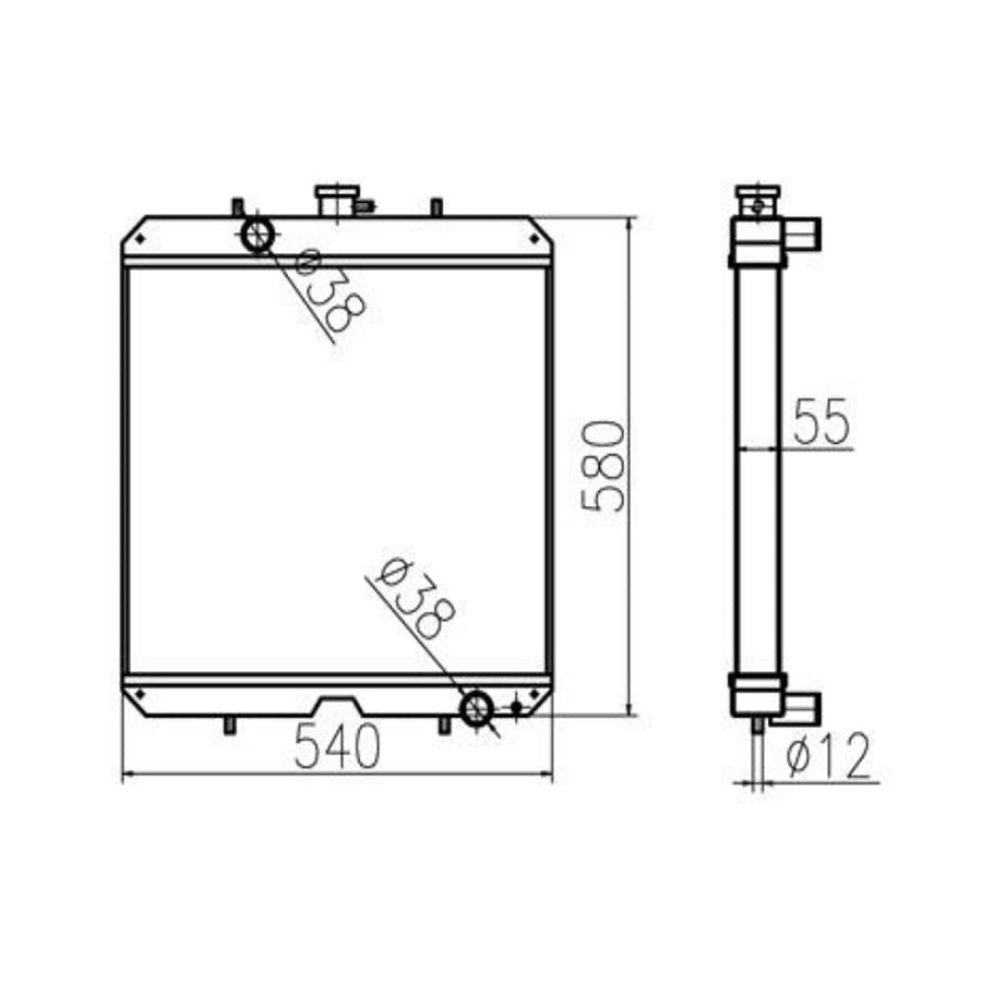 For Yanmar Excavator VIO40 - 3 VIO50 - 3 Hydraulic Radiator Core Assembly 184015 - 44501 - Fab Heavy Parts