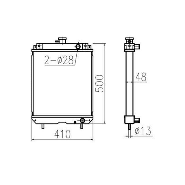 Para el ensamblaje del núcleo del radiador hidráulico Yanmar GC221 119624-44500