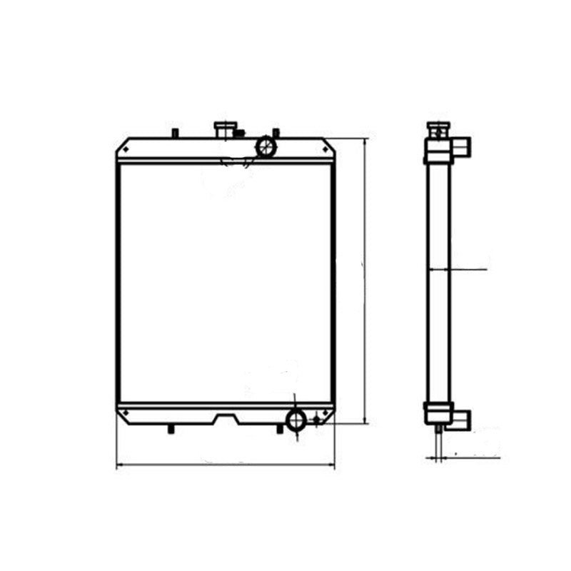 For Yanmar Hydraulic Radiator Core Assembly 123951-44500