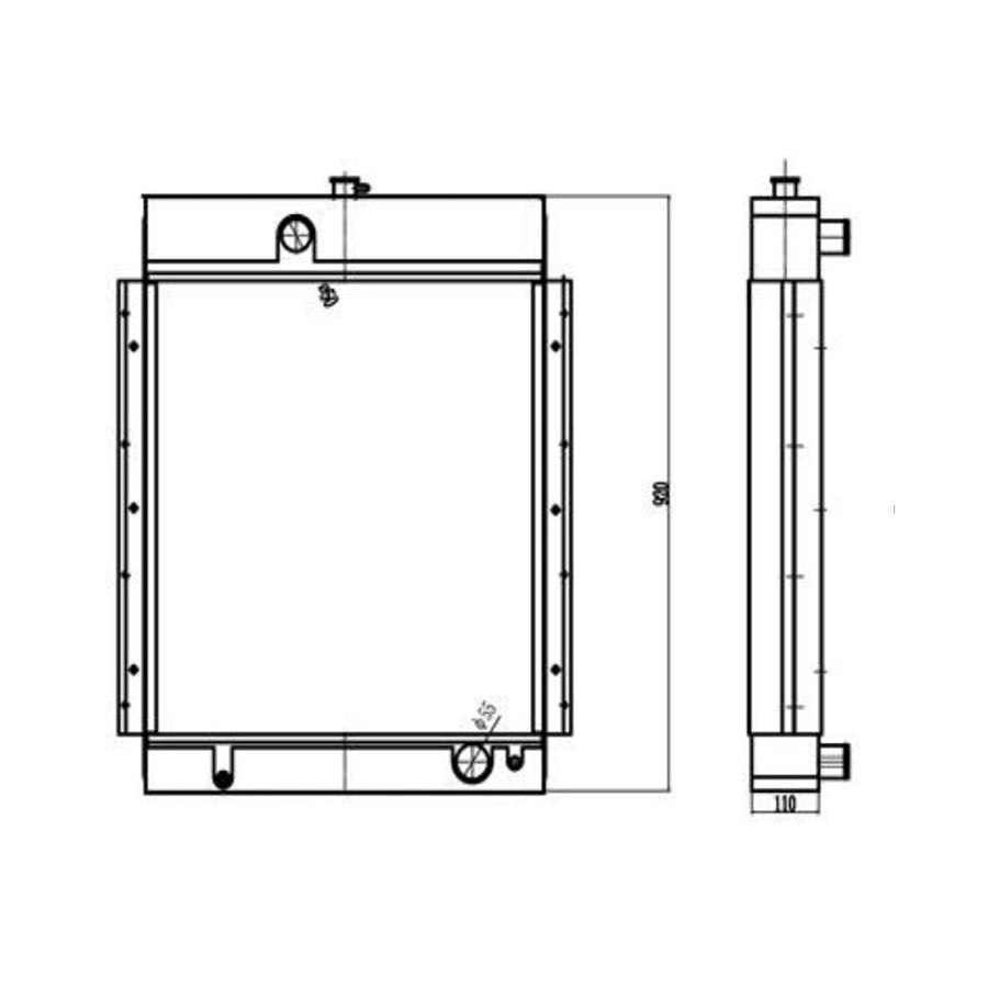 Yuchai Excavator YC135油圧ラジエーターコアアセンブリの場合