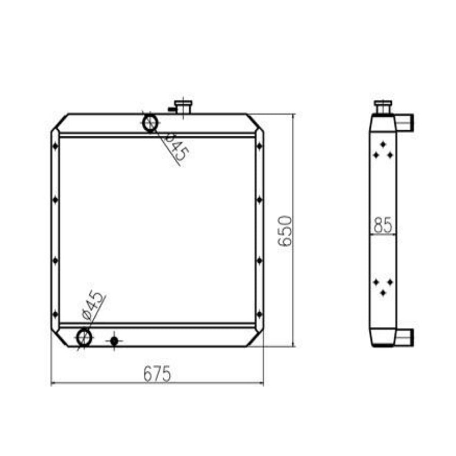 YUCHAI Excavator YC60-7 hydraulisen jäähdyttimen ydinkokoonpanoon