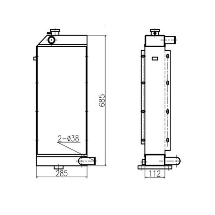For YUCHAI Excavator YC85 - 8 Hydraulic Radiator Core Assembly - Fab Heavy Parts