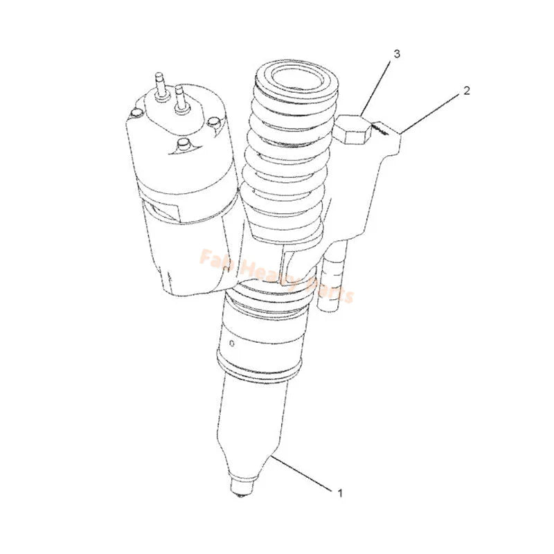 Fuel Injector 10R1274 10R-1274 Fits for Caterpillar CAT Engine C13, Remanufactured